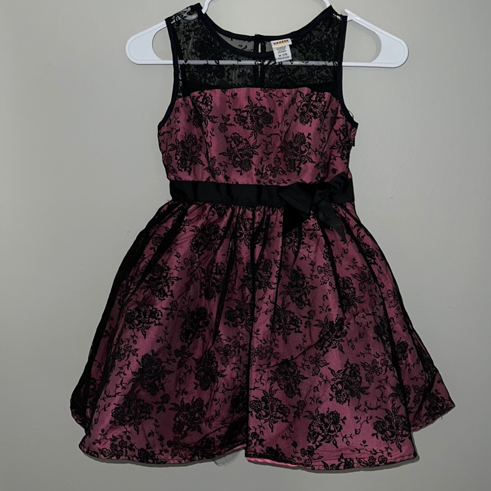 COPY - 4/$20 - Party dress with Lace overlay.